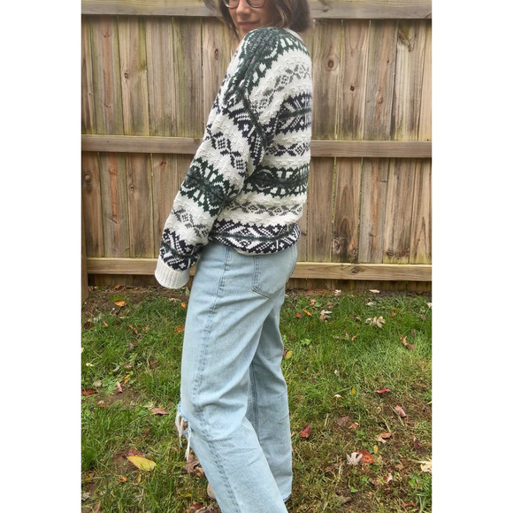 Vintage 90s GAP Fair Isle Boyfriend Sweater - Picture 9 of 9